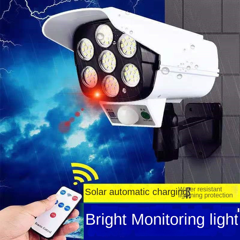 Home Security Flood Lights - 야외 태양광 모션 센서 보안 더미