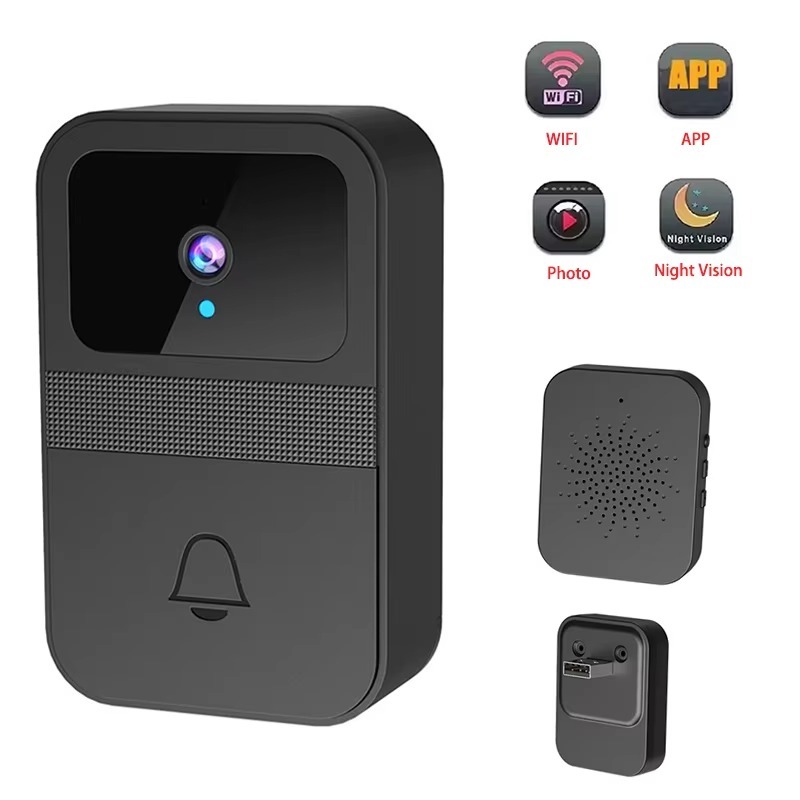 Home Security Front Door Camera - 카메라가 내장된 현관문 벨, 와이파이 연결