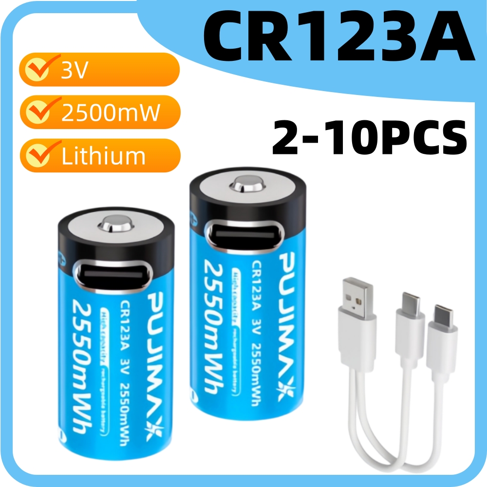 Home Security Battery Replacement - CR123A 3V 2500mWh 충전식 리튬 배터리,
