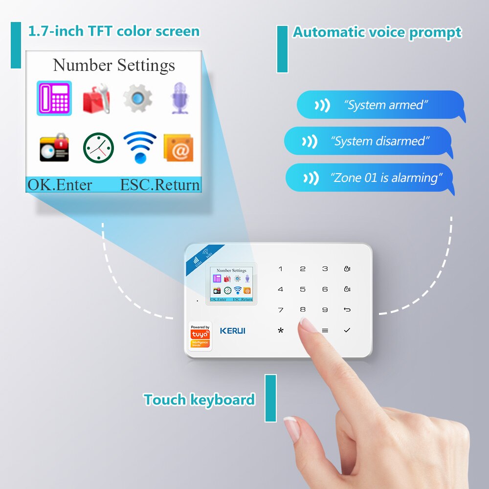 KERUI W181 Tuya 스마트 WIFI GSM 보 - Home Security Front Door Camera 리뷰 및 가격
