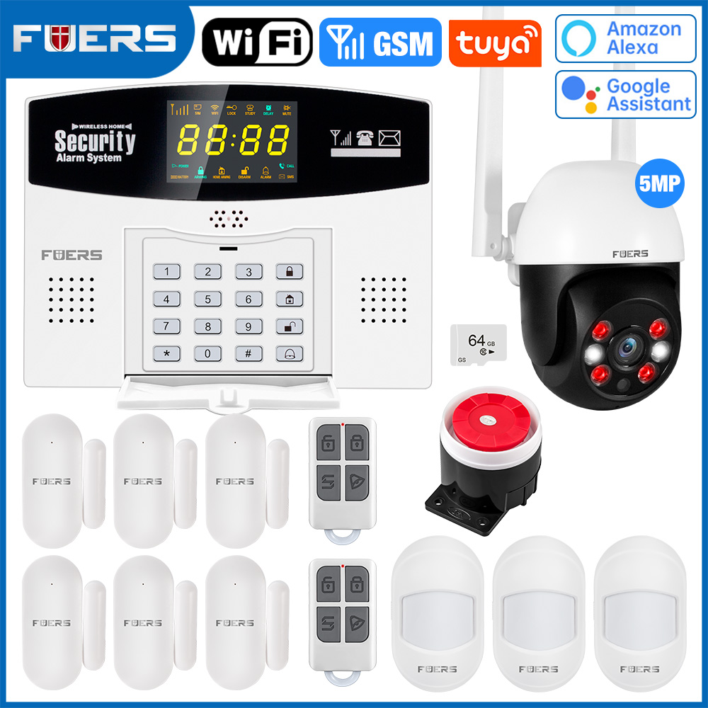 Fuers Tuya 스마트 경보 시스템 키트 WIFI  - Home Security Front Door Camera 리뷰 및 가격