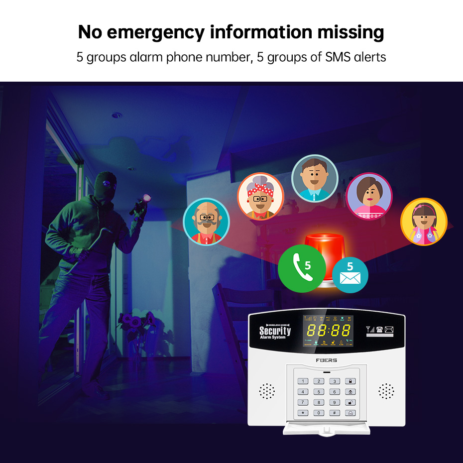 Fuers Tuya 스마트 경보 시스템 키트 WIFI  - Home Security Front Door Camera 리뷰 및 가격