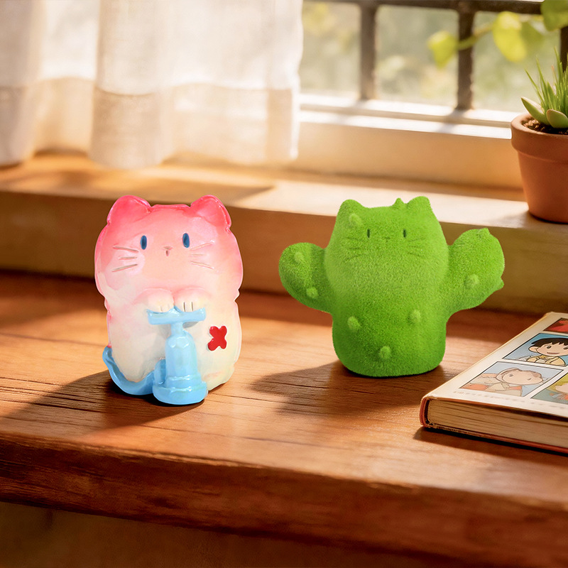 귀여운 고양이 블라인드 박스 피규어, 레진 소재의 책상 - Home Security Items 리뷰 및 가격
