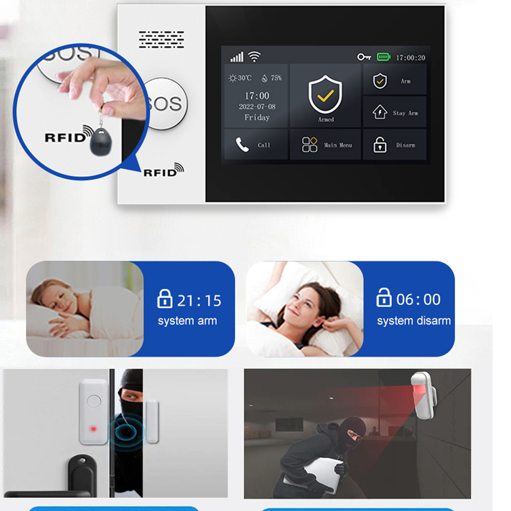 PGST 4G Tuya 스마트 홈 경보 시스템, WiF - Sim Gsm Alarm 리뷰 및 가격